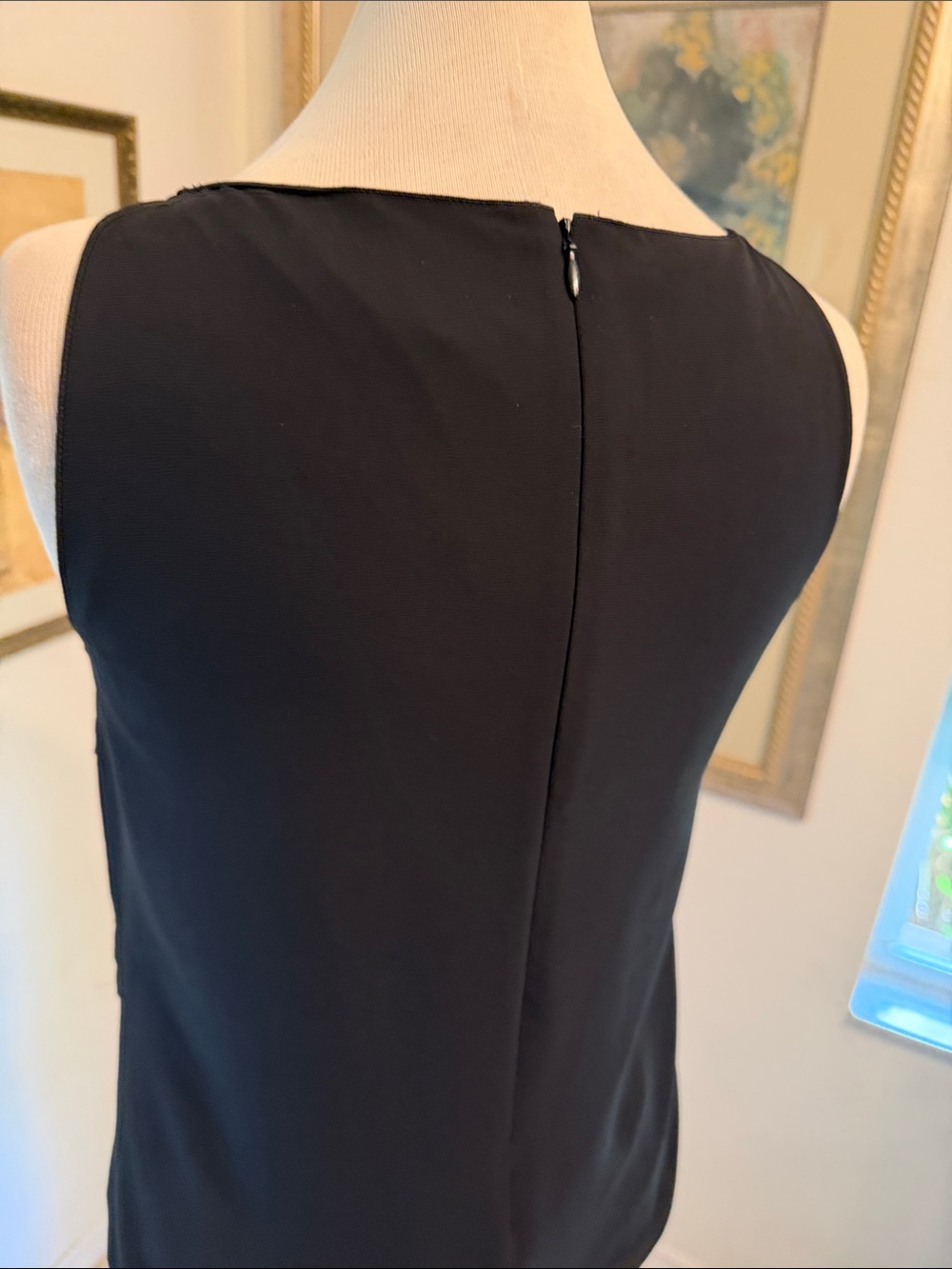 NWT Banana Republic Black Layered/Tiered Sleeveless Women's Top Size 6 - Picture 9 of 10